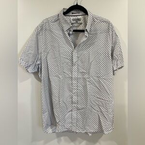 Ted Baker White and Black Geometric Shirt Size 6 (XL)